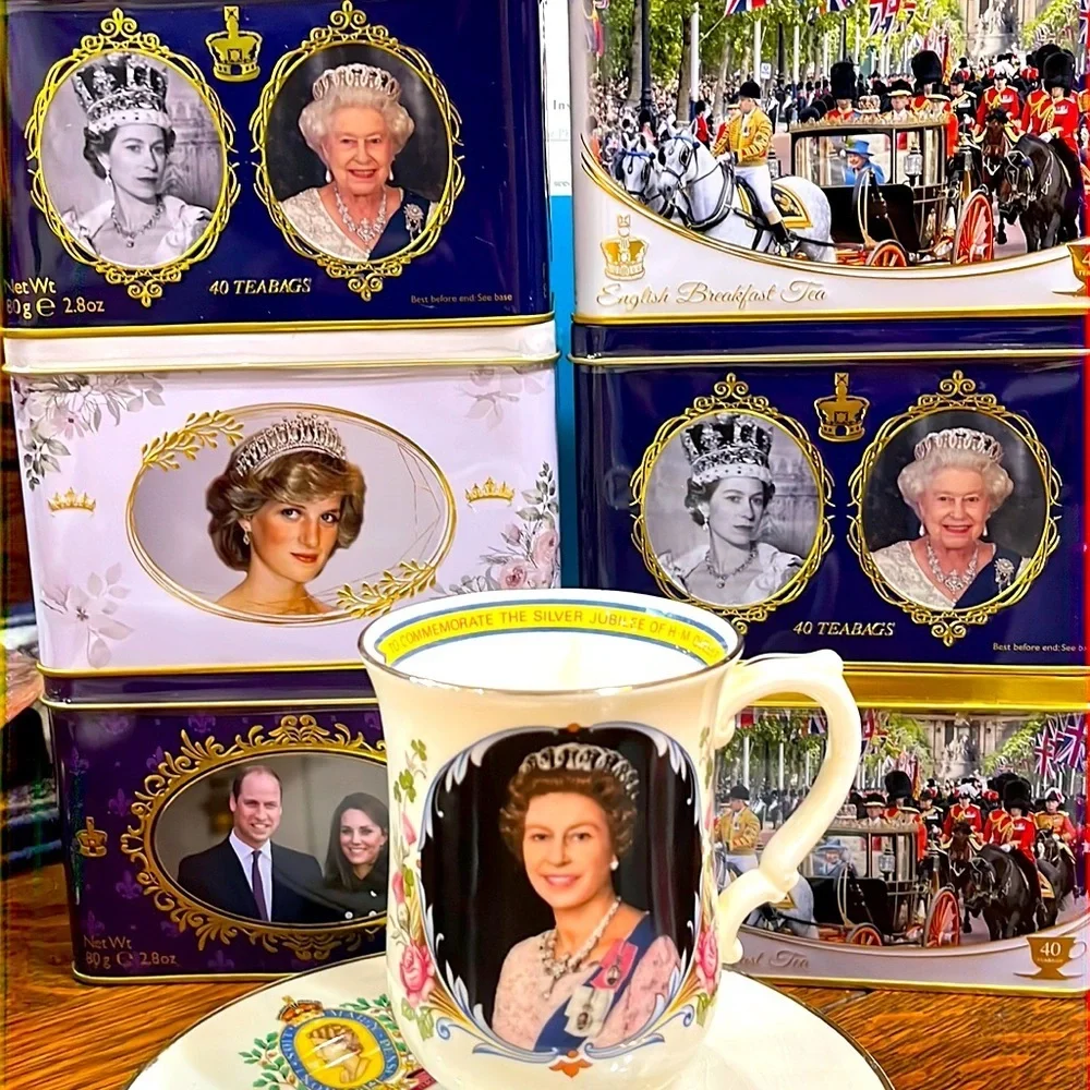 🇬🇧 QUEEN ELIZABETH II ENGLISH BREAKFAST TEA Sealed Tin w/ 40 English teabags ✨